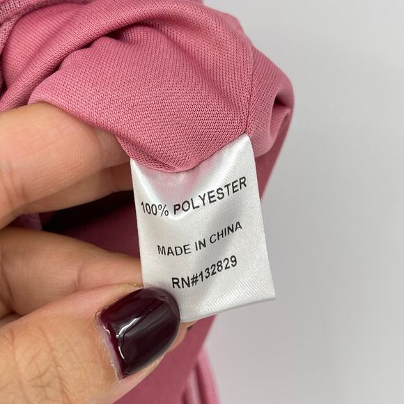 superdown | Bea Halter Maxi Dress in Pink Glitter Knit Ruched Halter S - Picture 13 of 14